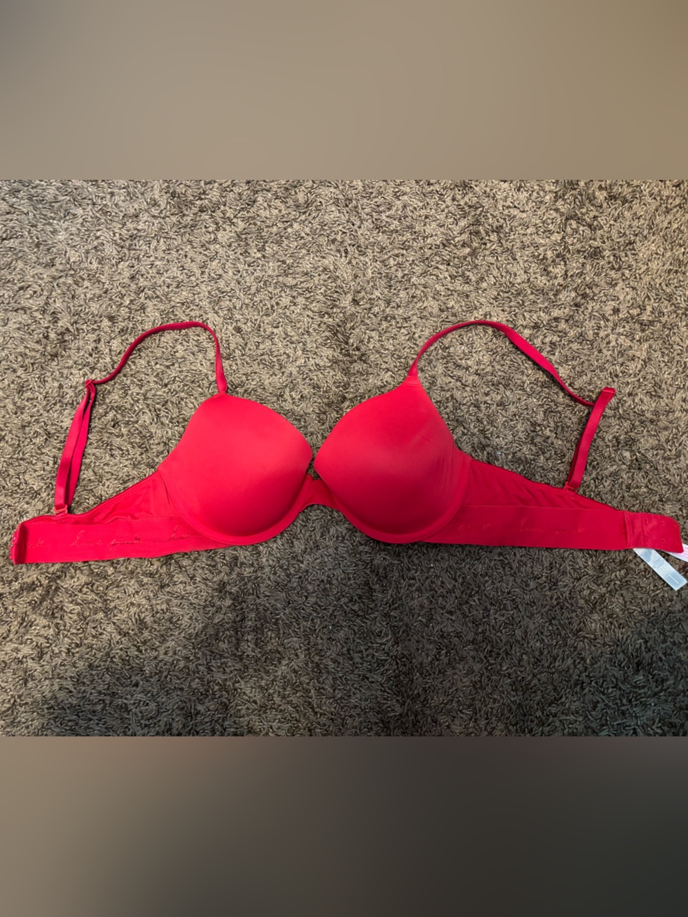 Victoria Secret’s Pink Smooth Red T-Shirt Bra